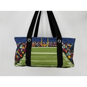 Thirty-One Medium Utility Tote Bag TOUCHDOWN TIME Football Theme Tailgate Party